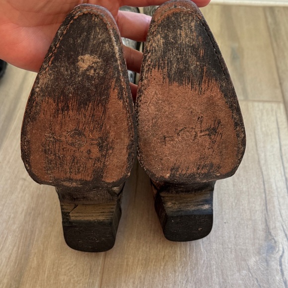 Circle G Black and Gray Heeled Boots - Picture 5 of 5